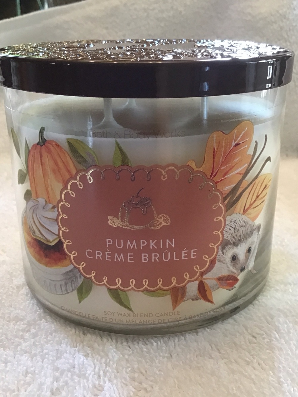 Bath & Body Works 3 wick candle Pumpkin Creme Brûlée